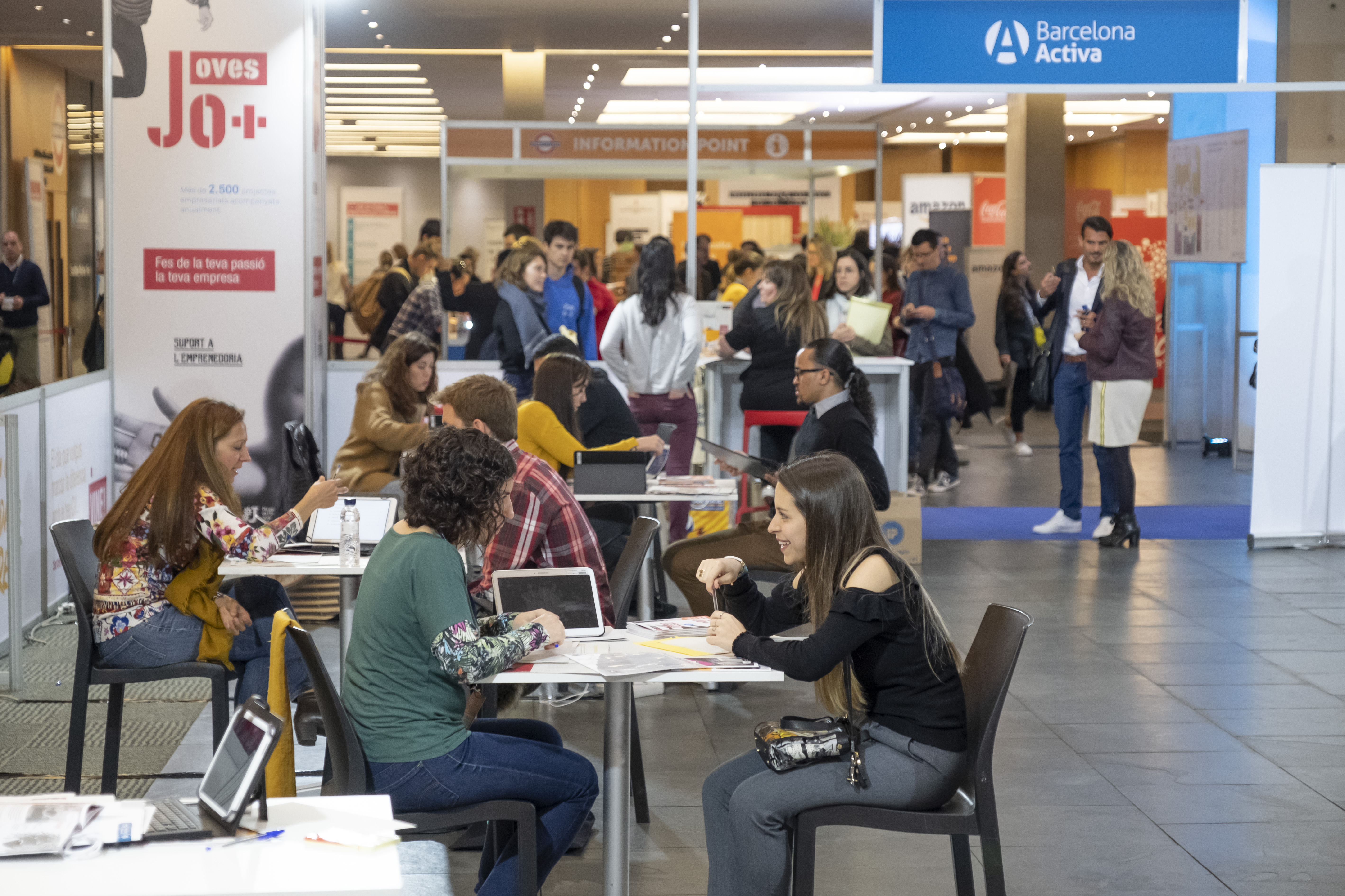 An image of the last edition of the JOBarcelona fair in person, in 2019
