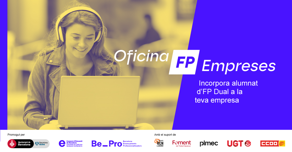 A new service from Barcelona Activa in collaboration with the Barcelona Education Consortium to connect companies and Dual Vocational Training students